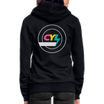 CYL Black Unisex Fleece Zip Hoodie - black